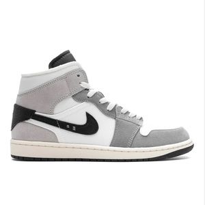 AIR JORDAN 1 MID SE CRAFT - CEMENT GREY /BLACK/WHITE